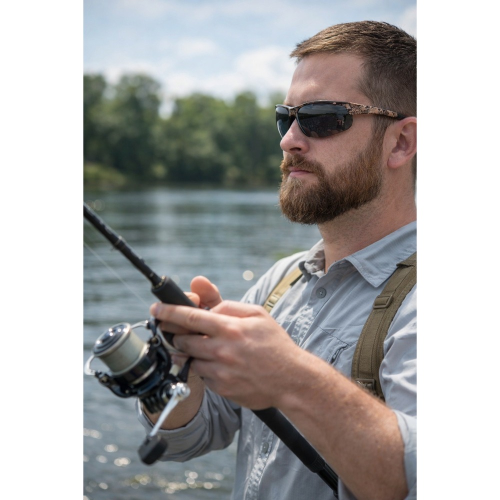 Men's Lightweight Camo Wrap Around Sunglasses‎ Outdoor Sport Shades